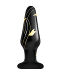 Secret Kisses Secret Kisses 4" Handblown Glass Plug - Black/Gold - Image 2