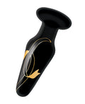 Secret Kisses Secret Kisses 4" Handblown Glass Plug - Black/Gold - Image 3