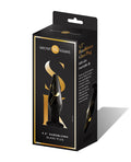 Secret Kisses Secret Kisses 4.5" Handblown Glass Plug - Black/Gold