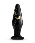Secret Kisses Secret Kisses 4.5" Handblown Glass Plug - Black/Gold - Image 2