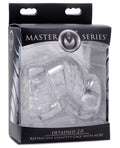 Master Series Master Series Detained 2.0 Restrictive Chastity Cage w/Nubs - Clear