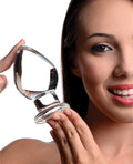 Prisms Erotic Glass Prisms Erotic Glass Molten Wide Glass Butt Plug - Clear - Image 3