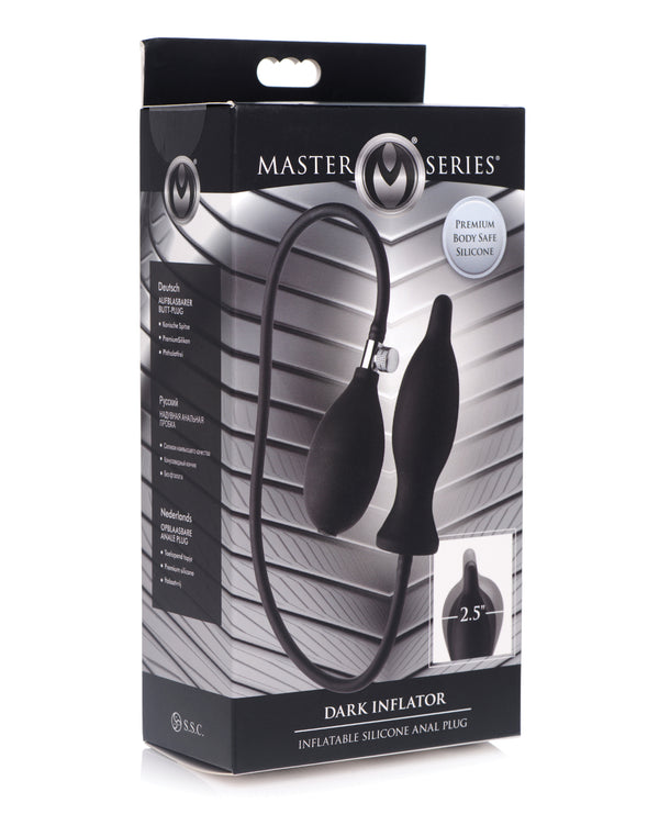 Master Series Master Series Dark Inflator Inflatable Silicone Anal Plug - Black