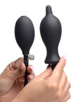 Master Series Master Series Dark Inflator Inflatable Silicone Anal Plug - Black - Image 4