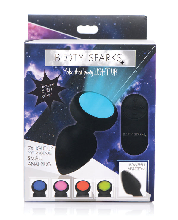 BootySparks Booty Sparks Silicone Vibrating LED Plug - Small