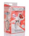 BootySparks Booty Sparks Red Heart Gem Glass Anal Plug - Medium