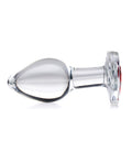 BootySparks Booty Sparks Red Heart Gem Glass Anal Plug - Medium - Image 2