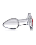 BootySparks Booty Sparks Red Heart Gem Glass Anal Plug - Small - Image 2