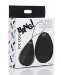 Bang! Bang! 10X Silicone Vibrating Egg - Black