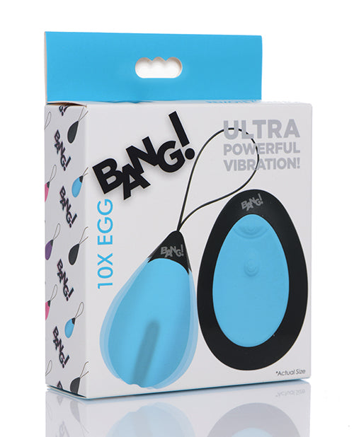 Bang! Bang! 10X Silicone Vibrating Egg - Blue