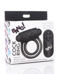 Bang! Bang! Vibrating Cock Ring & Bullet w/Remote Control - Black - Image 4