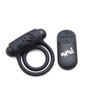 Bang! Bang! Vibrating Cock Ring & Bullet w/Remote Control - Black - Image 2