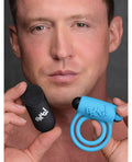 Bang! Bang! Vibrating Cock Ring & Bullet w/Remote Control - Blue - Image 5