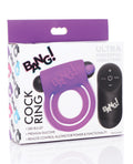 Bang! Bang! Vibrating Cock Ring & Bullet w/Remote Control - Purple - Image 2