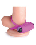 Bang! Bang! Vibrating Cock Ring & Bullet w/Remote Control - Purple - Image 4