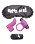 Bang! Bang! Couple's Kit with RC Bullet, Blindfold, Cock Ring & Finger Vibe - Purple - Image 3