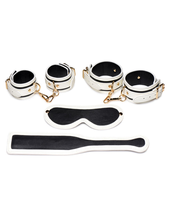 Master Series Master Series Kink in the Dark Glowing Cuffs & Blindfold & Paddle Set