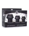 Master Series Master Series Gape-Grommets 3 pc Hollow Silicone Anal Dilator Set - Black