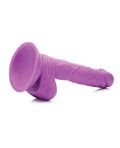 Pop Peckers Pop Peckers 6.5" Dildo w/Balls - Purple - Image 4