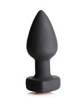 BootySparks Booty Sparks 28X Silicone Vibrating Red Heart Anal Plug w/Remote - Small - Image 2