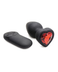 BootySparks Booty Sparks 28X Silicone Vibrating Red Heart Anal Plug w/Remote - Small - Image 3