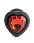 BootySparks Booty Sparks 28X Silicone Vibrating Red Heart Anal Plug w/Remote - Small - Image 5