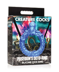 Creature Cocks Creature Cocks Poseidon's Octo Silicone Cock Ring - Blue