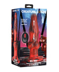 Creature Cocks Creature Cocks Hell-Wolf Thrusting & Vibrating Silicone Dildo - Black/Red
