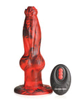 Creature Cocks Creature Cocks Hell-Wolf Thrusting & Vibrating Silicone Dildo - Black/Red - Image 2