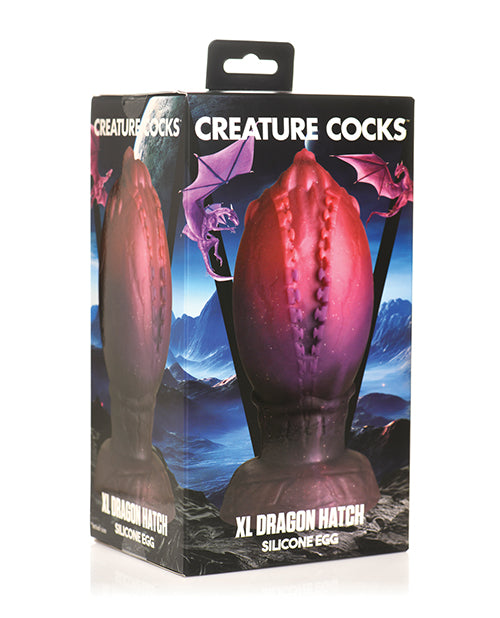 Creature Cocks Creature Cocks Dragon Hatch Silicone Egg - XL Multi Color