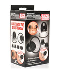 Size Matters Size Matters 10X Rotating Silicone Nipple Suckers w/4 Attachments - Black