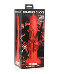 Creature Cocks Creature Cocks Fire Hound Silicone Dildo - Large Red