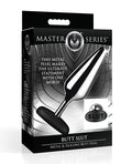 Master Series Master Series Butt Slut Metal & Silicone Butt Plug - Metal/Black - Image 3