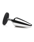 Master Series Master Series Butt Slut Metal & Silicone Butt Plug - Metal/Black - Image 4