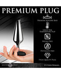 Master Series Master Series Butt Slut Metal & Silicone Butt Plug - Metal/Black - Image 5