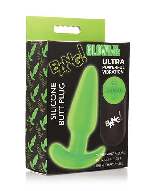 Bang! Bang! Glow in the Dark 21X Remote Controlled Butt Plug