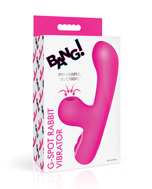 Bang! Bang! 10X G-Spot Rabbit Vibrator w/Suction - Pink