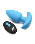 Bang! Bang! Rotating & Vibrating Tapered Butt Plug w/Remote - Blue - Image 2