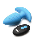 Bang! Bang! Rotating & Vibrating Tapered Butt Plug w/Remote - Blue - Image 4