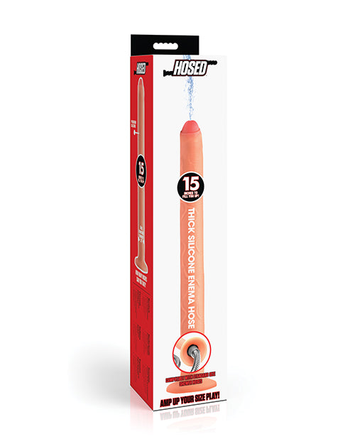 Hosed Hosed Thick Silicone Enema Hose - 15" Long