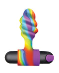 Bang! Bang! Vibrating Rainbow Butt Plug - Image 2