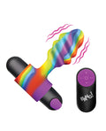 Bang! Bang! Vibrating Rainbow Butt Plug - Image 3