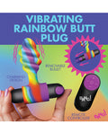 Bang! Bang! Vibrating Rainbow Butt Plug - Image 5