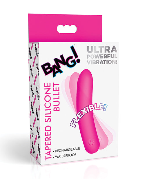 Bang! Bang! Tapered Flexible Silicone Bullet - Pink