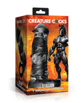 Creature Cocks Creature Cocks Stallion 1" Silicone Penis Extension - Black/Silver Large