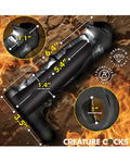 Creature Cocks Creature Cocks Stallion 1" Silicone Penis Extension - Black/Silver Large - Image 4