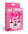 Master Series Size Matters MAXtwist Clit & Nipple Triple Sucker Set - Pink - Image 2