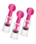 Master Series Size Matters MAXtwist Clit & Nipple Triple Sucker Set - Pink - Image 4