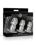 Master Series Master Series - Dicked Clear Hollow Anal Plug 3 pc Set