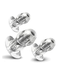 Master Series Master Series - Dicked Clear Hollow Anal Plug 3 pc Set - Image 2